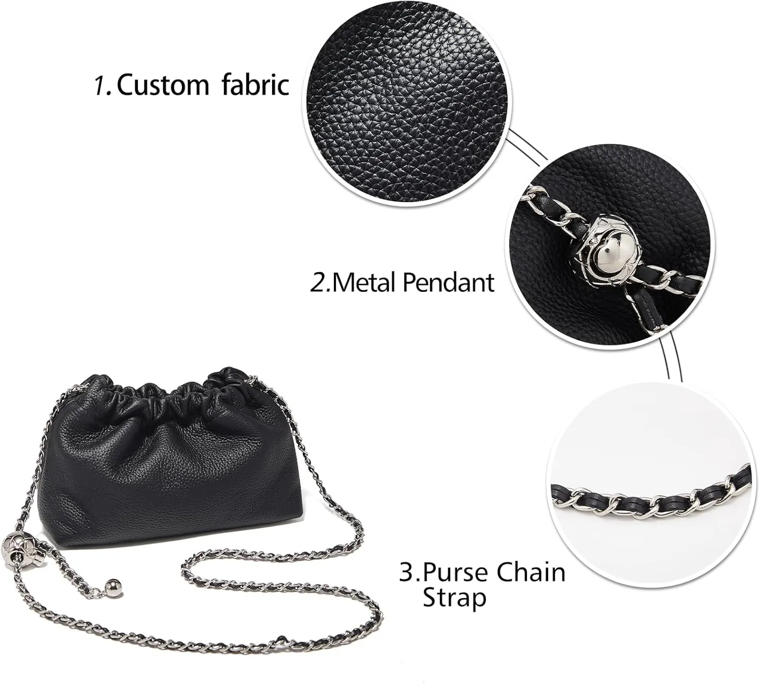 LAORENTOU Vegan Leather Crossbody Bags for Women Heart Shaped Magnetic Buckle Shoulder Bag Purse for Ladies
