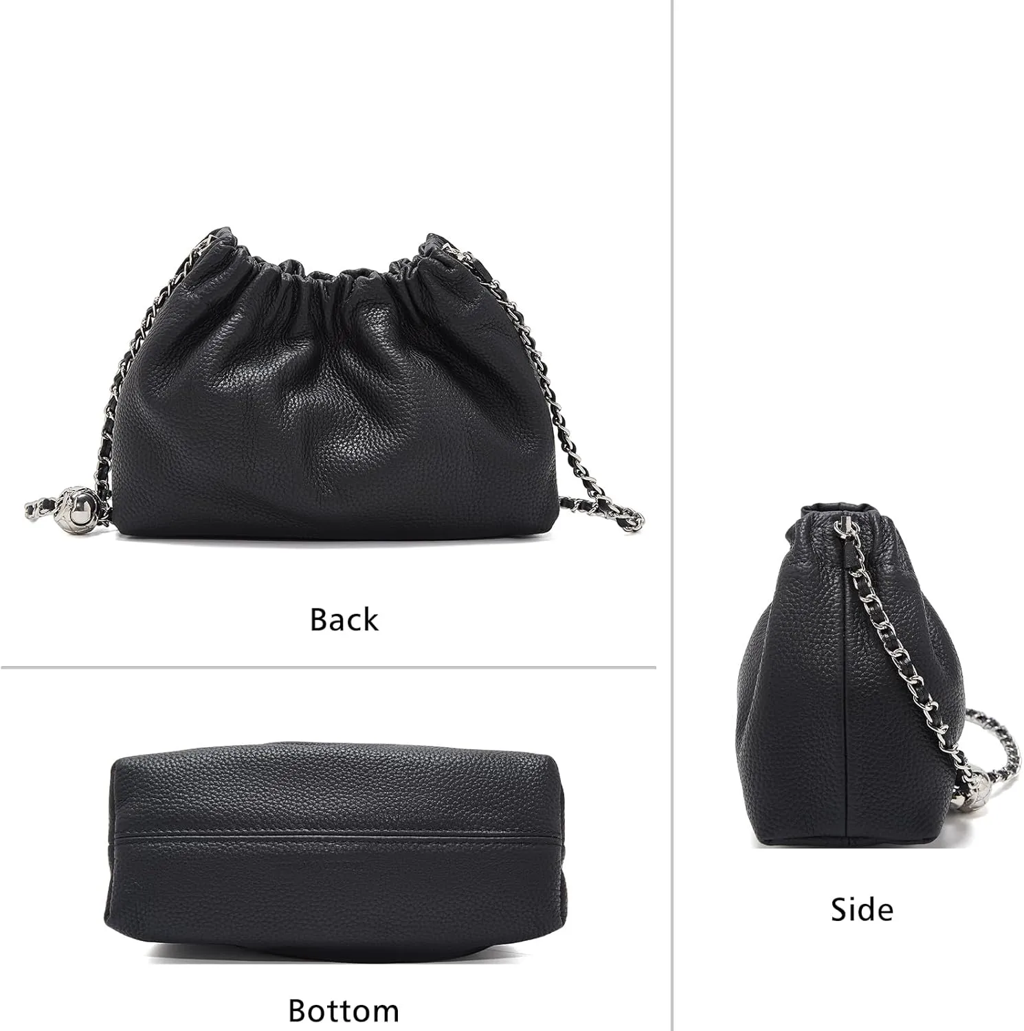LAORENTOU Vegan Leather Crossbody Bags for Women Heart Shaped Magnetic Buckle Shoulder Bag Purse for Ladies