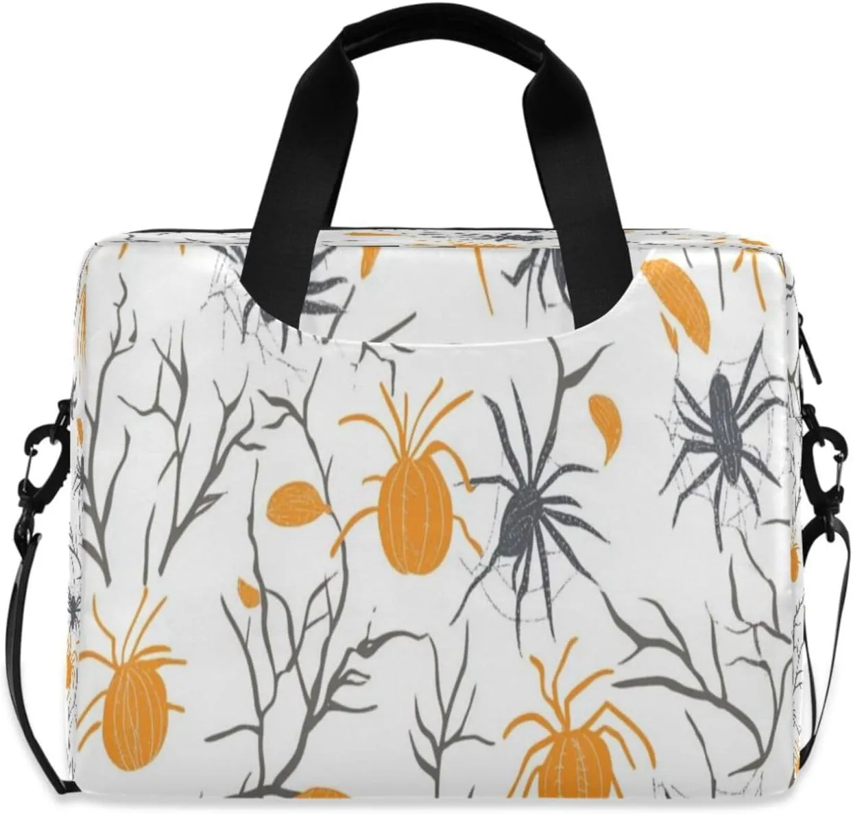 Laptop Bag for Women - Fits 16 inch with Laptop Compartment Carrying Messenger Sleeve with Strap Professional Fashion Travel Purse for Business Office Bag Cartoon Spider Diagram