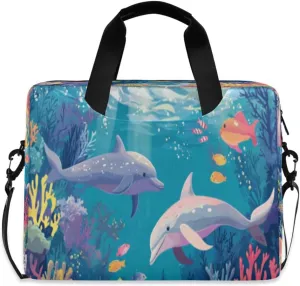Laptop Bag for Women - Fits 16 inch with Laptop Compartment Carrying Messenger Sleeve with Strap Professional Fashion Travel Purse for Business Office Bag Maritime World
