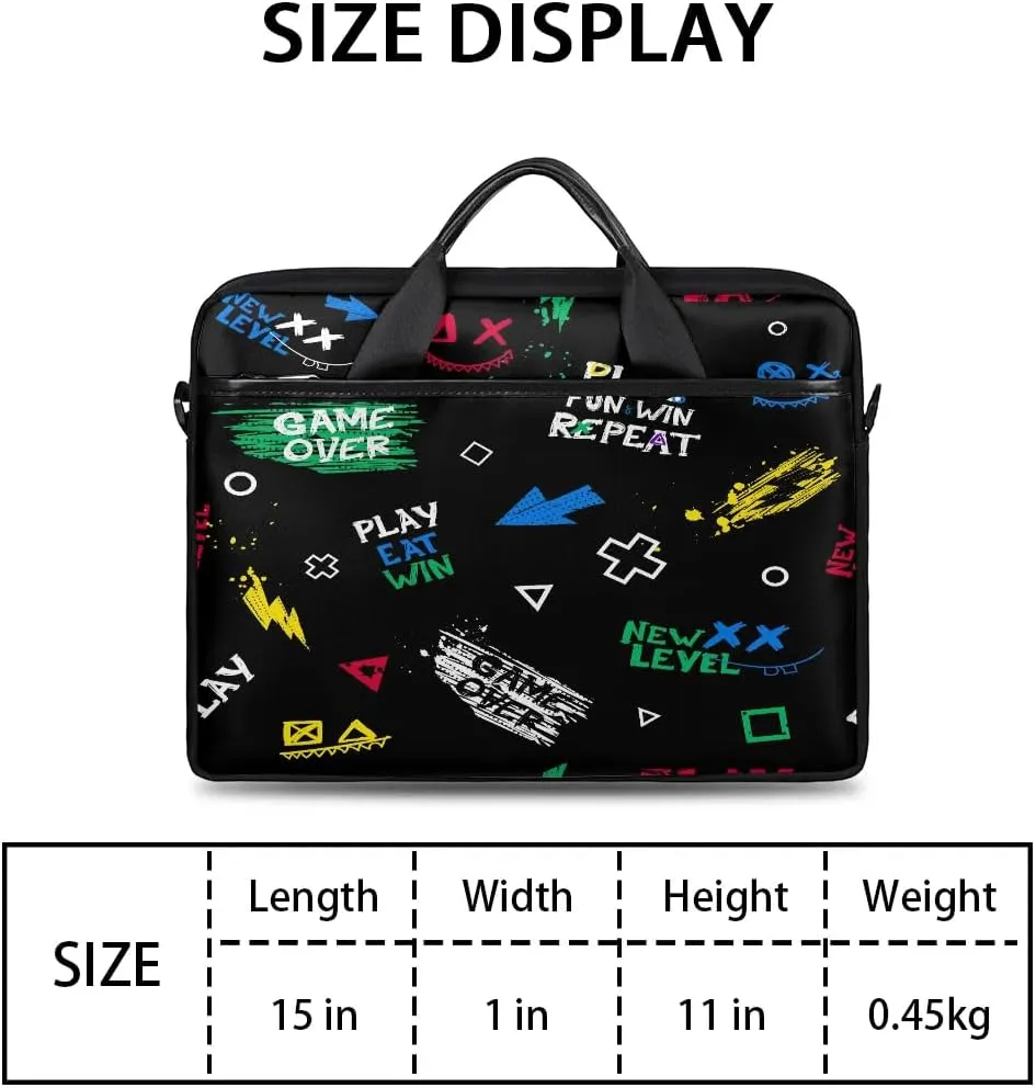 Laptop Bag for Women Men, 15.6 inch Messenger Shoulder Bags, Water Resistant Computer Bag Sleeve