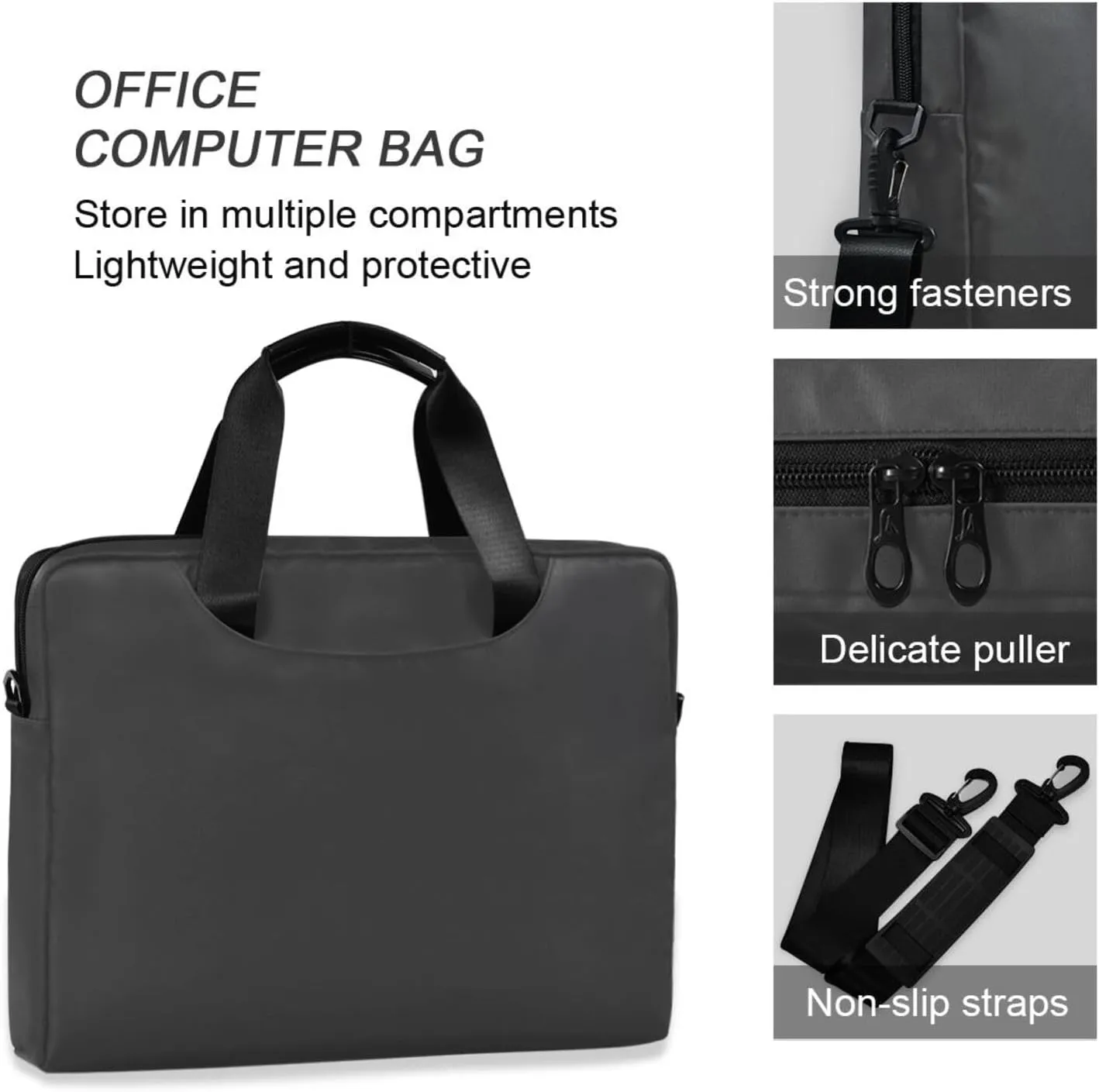 Laptop Bag Shoulder Bags Messenger Bag for Women Men Crossbody Document Case Briefcases Leather Computer Work Office