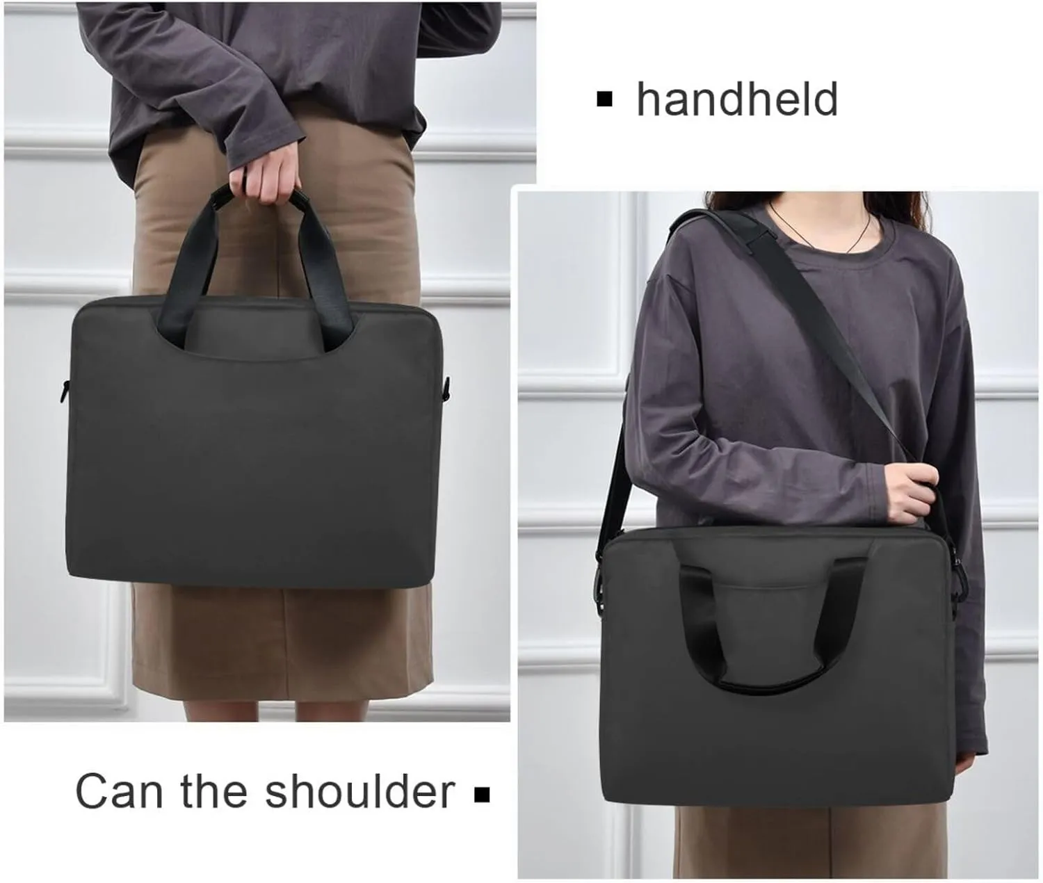 Laptop Bag Shoulder Bags Messenger Bag for Women Men Crossbody Document Case Briefcases Leather Computer Work Office