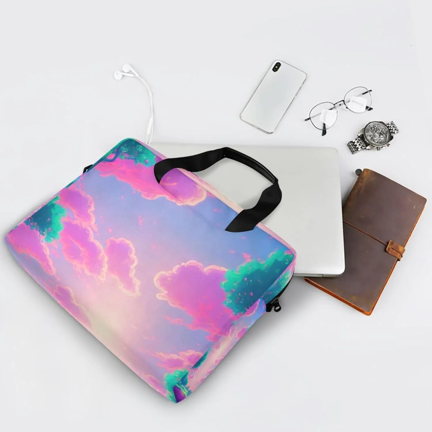 Laptop Bag Shoulder Bags Messenger Bag for Women Men Crossbody Document Case Briefcases Leather Computer Work Office