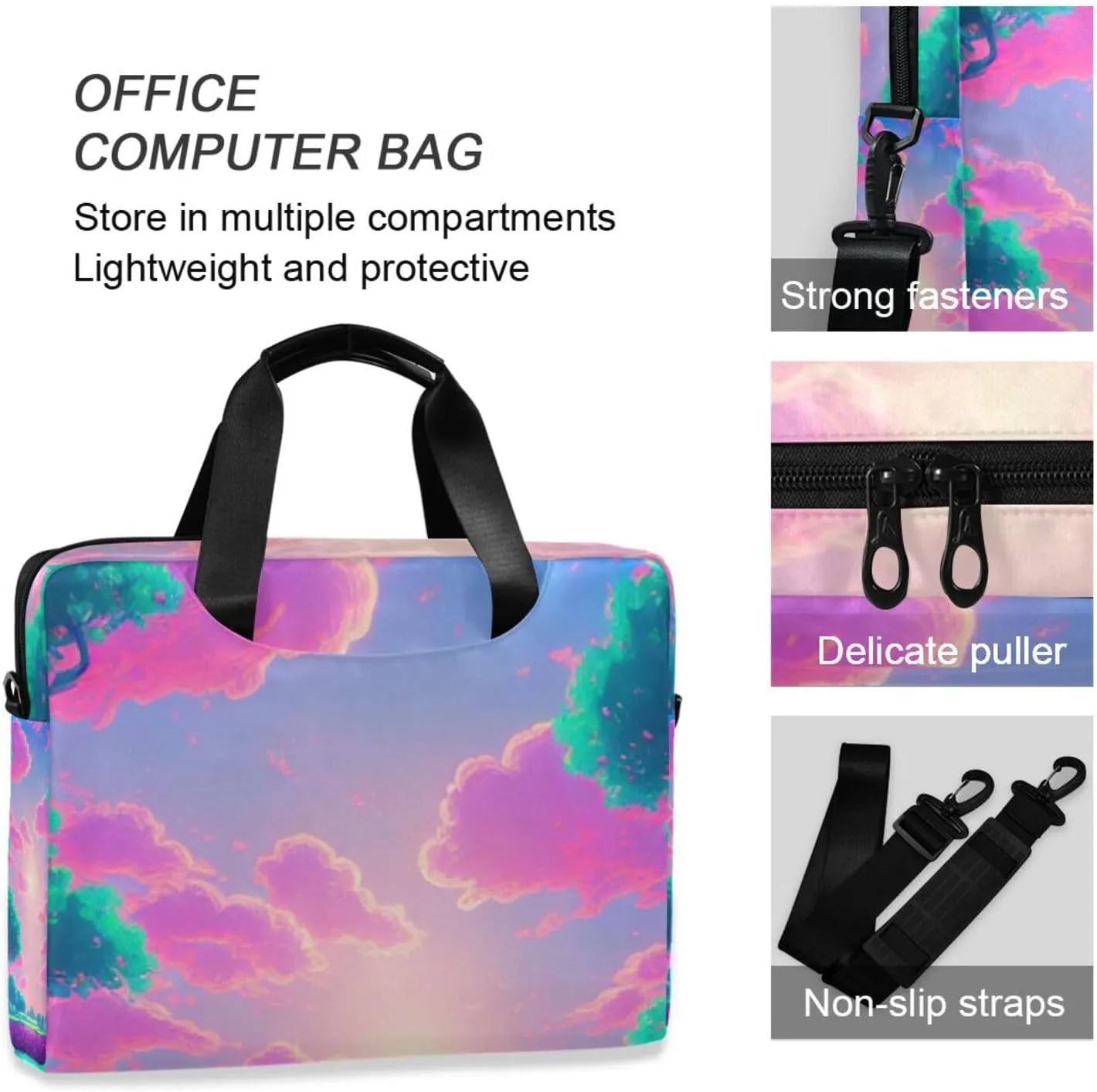 Laptop Bag Shoulder Bags Messenger Bag for Women Men Crossbody Document Case Briefcases Leather Computer Work Office