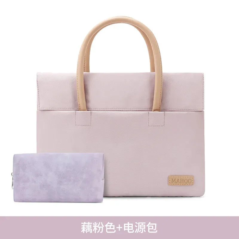 Laptop Bag Women 2025 14.1 15.6 Inch Office Notebook Sleeve Case Travel Computer Handbag Elegant Fashion Luxury