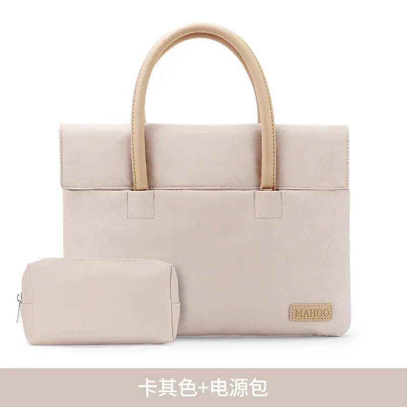 Laptop Bag Women 2025 14.1 15.6 Inch Office Notebook Sleeve Case Travel Computer Handbag Elegant Fashion Luxury