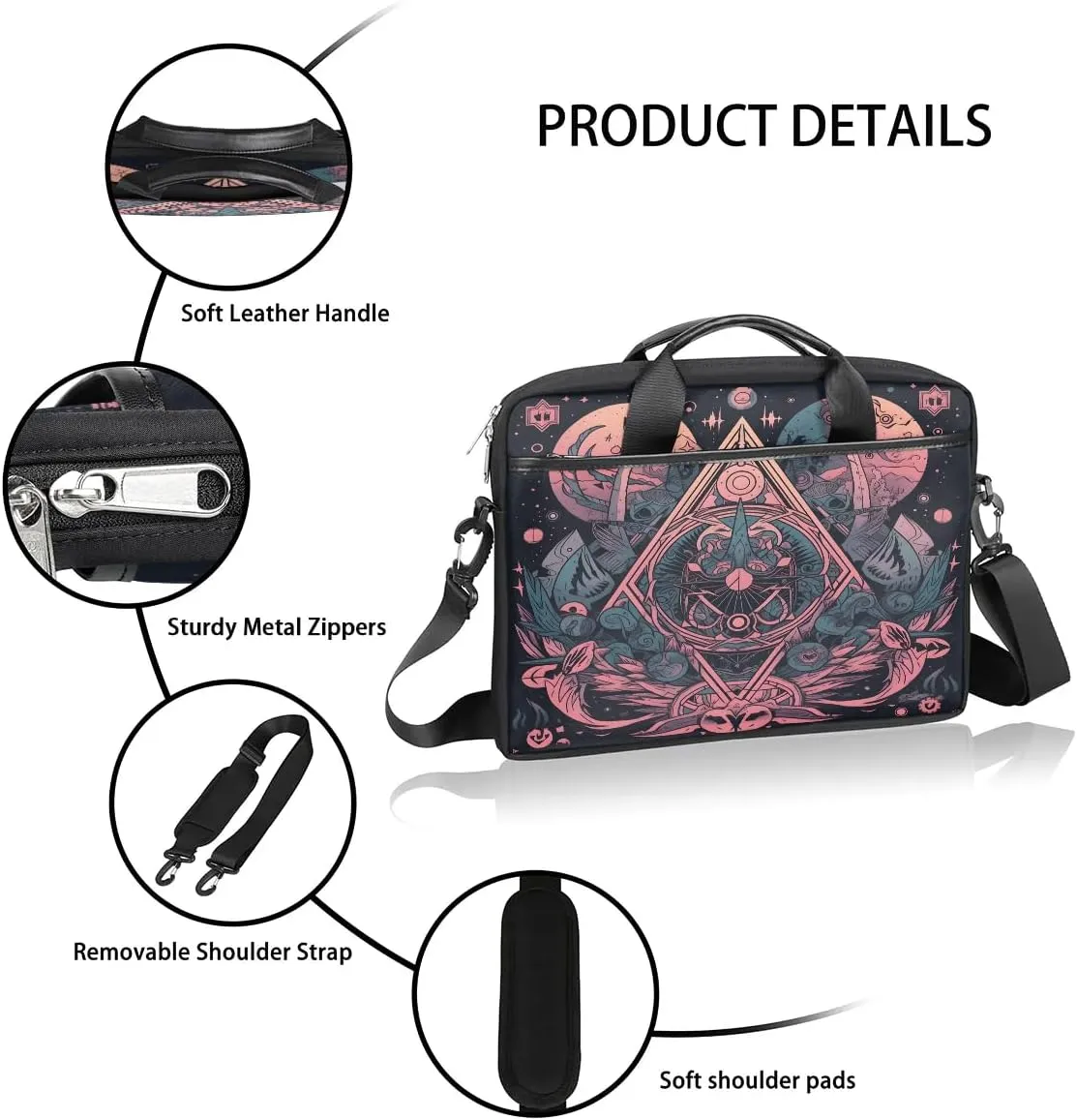 Laptop Shoulder Bag for 13-15 Inch Waterproof Laptop Sleeve Case Bag Slim Computer Carry Case Computer Cases for Laptops