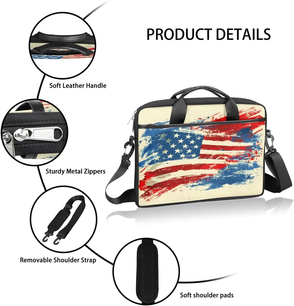 Laptop Shoulder Bag for 13-15 Inch Waterproof Laptop Sleeve Case Bag Slim Computer Carry Case Computer Cases for Laptops