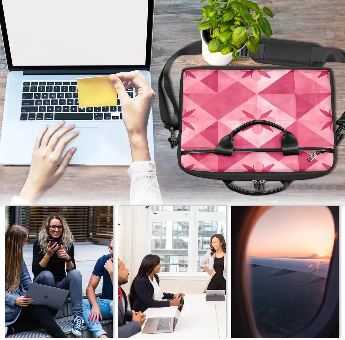 Laptop Shoulder Bag for 13-15 Inch Waterproof Laptop Sleeve Case Bag Slim Computer Carry Case Computer Cases for Laptops