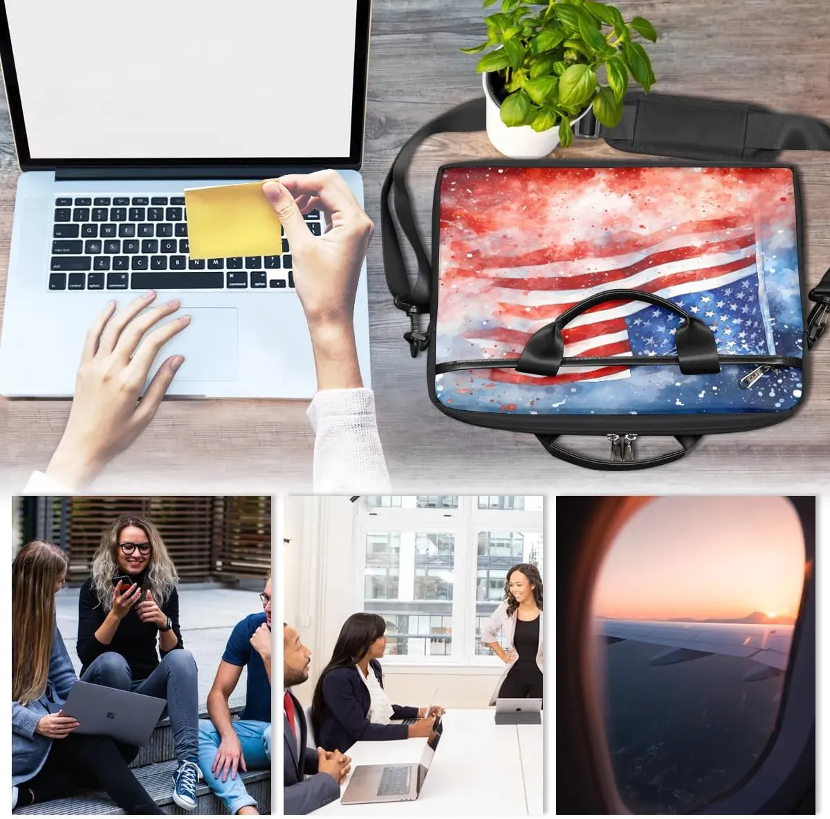 Laptop Shoulder Bag for 13-15 Inch Waterproof Laptop Sleeve Case Bag Slim Computer Carry Case Computer Cases for Laptops