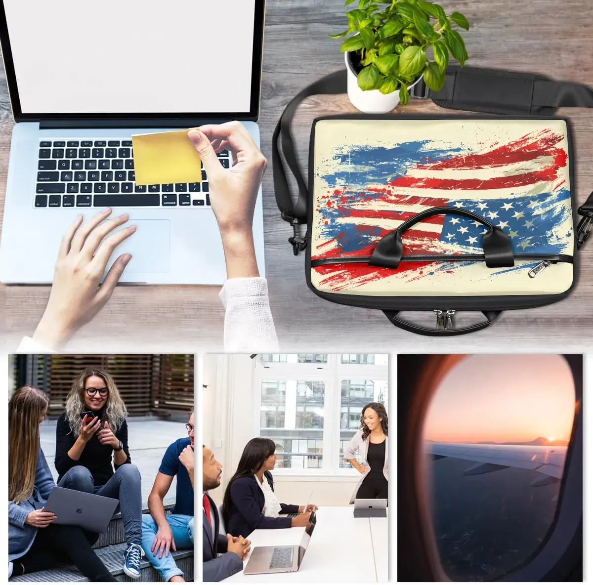 Laptop Shoulder Bag for 13-15 Inch Waterproof Laptop Sleeve Case Bag Slim Computer Carry Case Computer Cases for Laptops