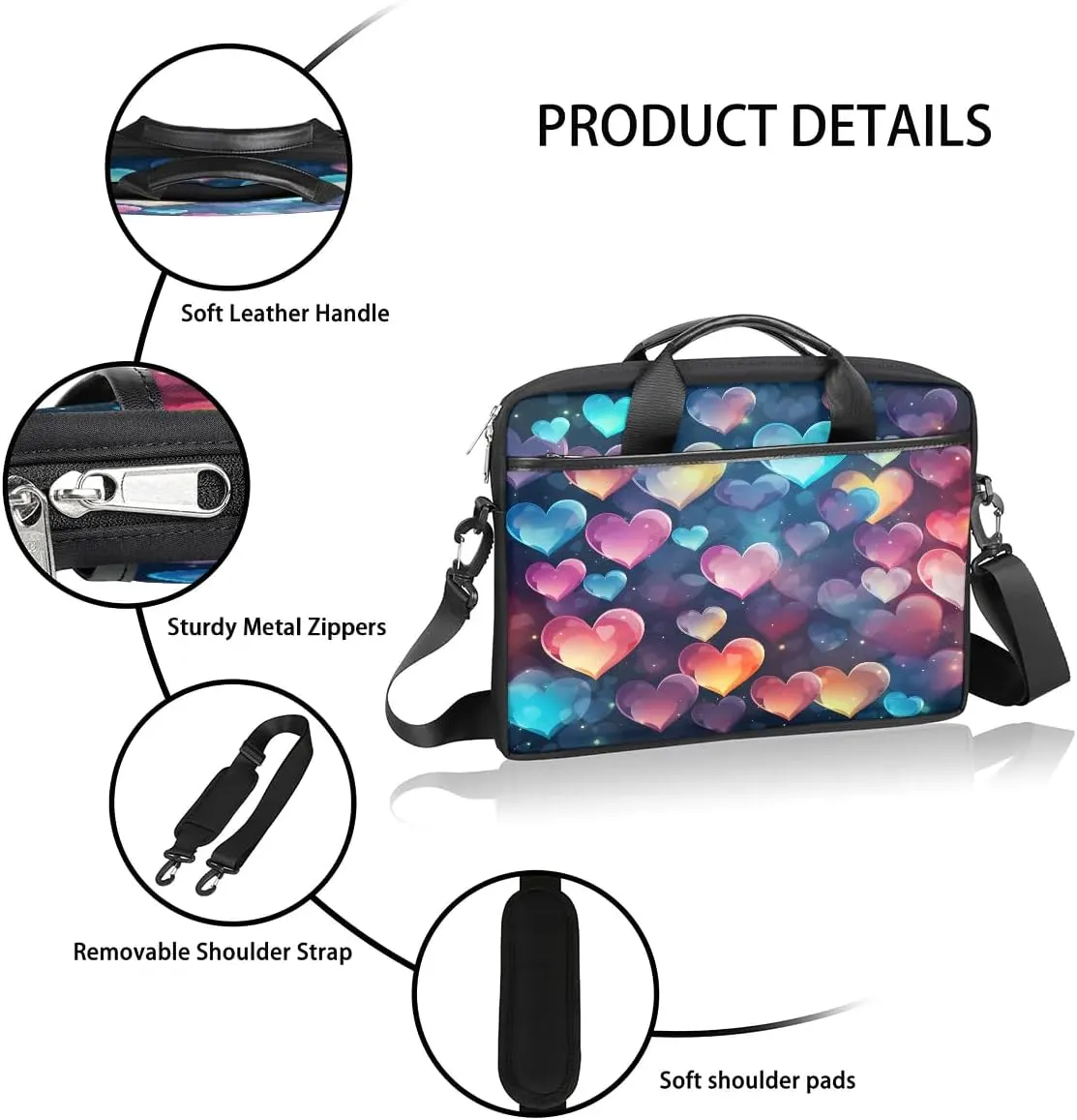 Laptop Shoulder Bag for 13-15 Inch Waterproof Laptop Sleeve Case Bag Slim Computer Carry Case Computer Cases for Laptops