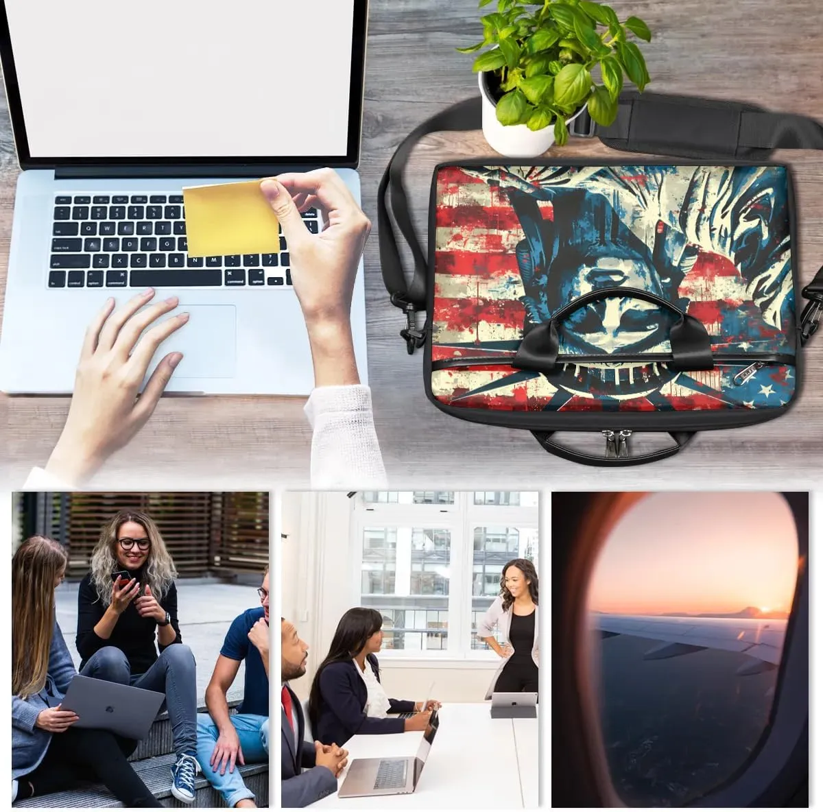 Laptop Shoulder Bag for 13-15 Inch Waterproof Laptop Sleeve Case Bag Slim Computer Carry Case Computer Cases for Laptops