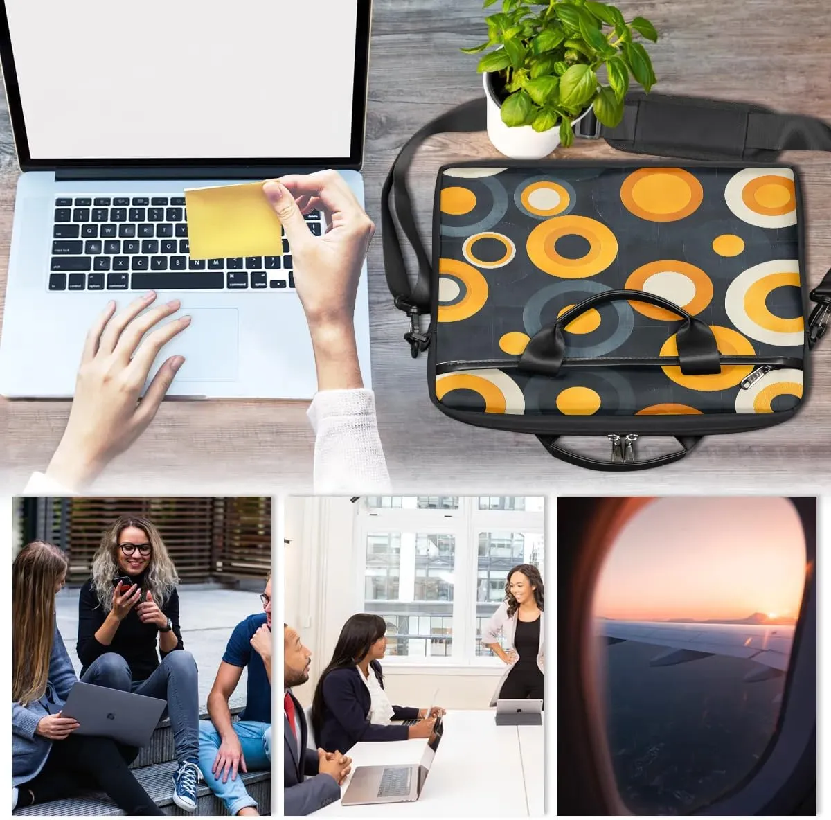 Laptop Shoulder Bag for 13-15 Inch Waterproof Laptop Sleeve Case Bag Slim Computer Carry Case Computer Cases for Laptops