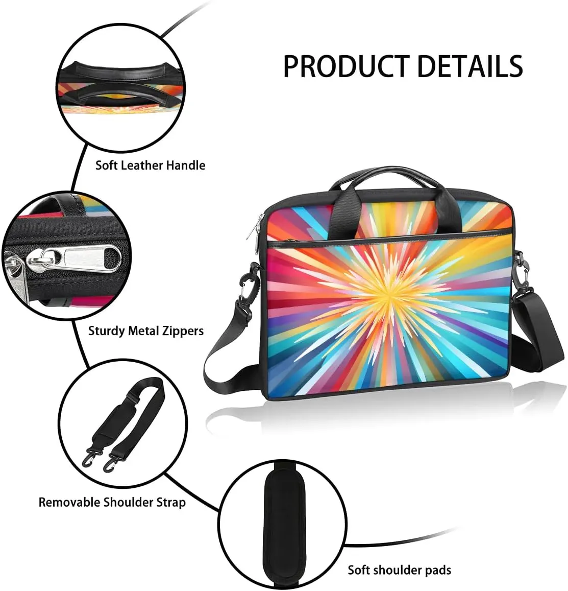 Laptop Shoulder Bag for 13-15 Inch Waterproof Laptop Sleeve Case Bag Slim Computer Carry Case Computer Cases for Laptops