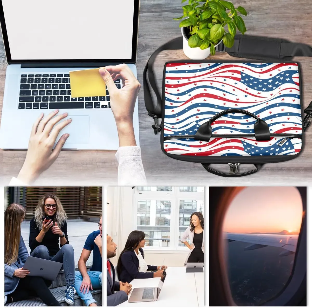 Laptop Shoulder Bag for 13-15 Inch Waterproof Laptop Sleeve Case Bag Slim Computer Carry Case Computer Cases for Laptops