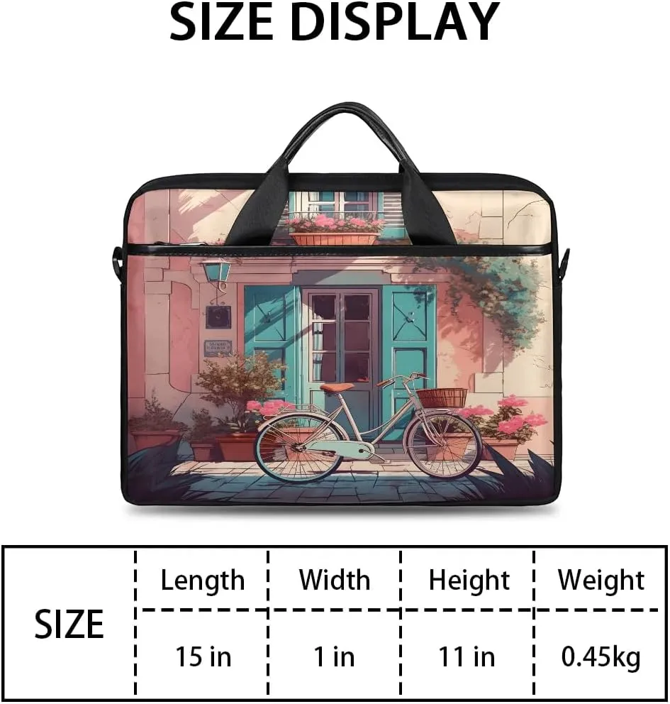 Laptop Shoulder Bag for 13-15 Inch Waterproof Laptop Sleeve Case Bag Slim Computer Carry Case Computer Cases for Laptops