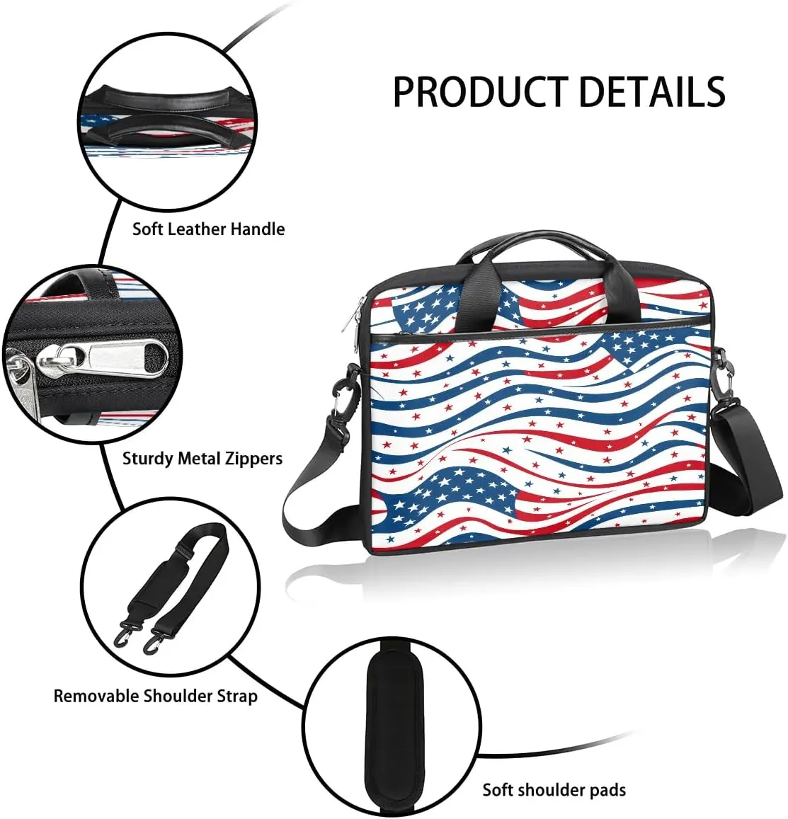 Laptop Shoulder Bag for 13-15 Inch Waterproof Laptop Sleeve Case Bag Slim Computer Carry Case Computer Cases for Laptops