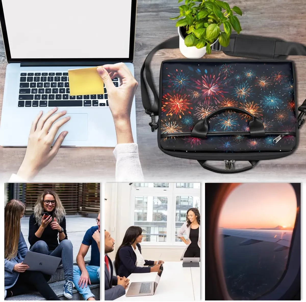 Laptop Shoulder Bag for 13-15 Inch Waterproof Laptop Sleeve Case Bag Slim Computer Carry Case Computer Cases for Laptops