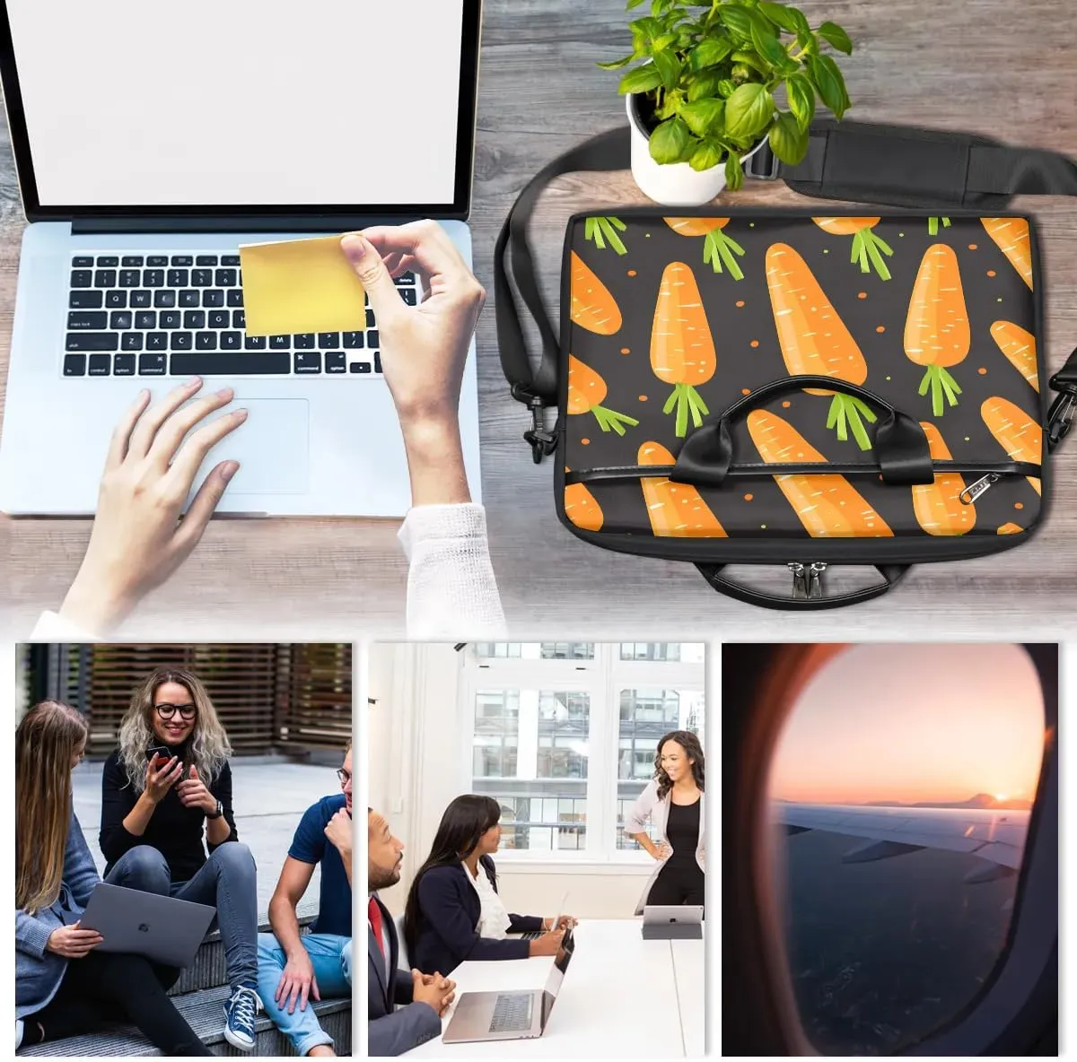 Laptop Shoulder Bag for 13-15 Inch Waterproof Laptop Sleeve Case Bag Slim Computer Carry Case Computer Cases for Laptops