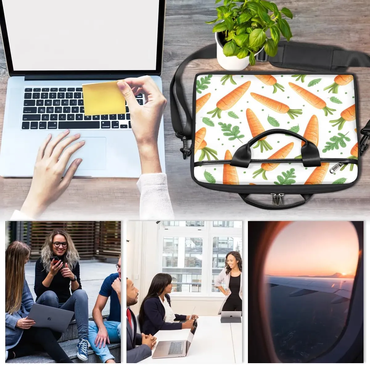 Laptop Shoulder Bag for 13-15 Inch Waterproof Laptop Sleeve Case Bag Slim Computer Carry Case Computer Cases for Laptops