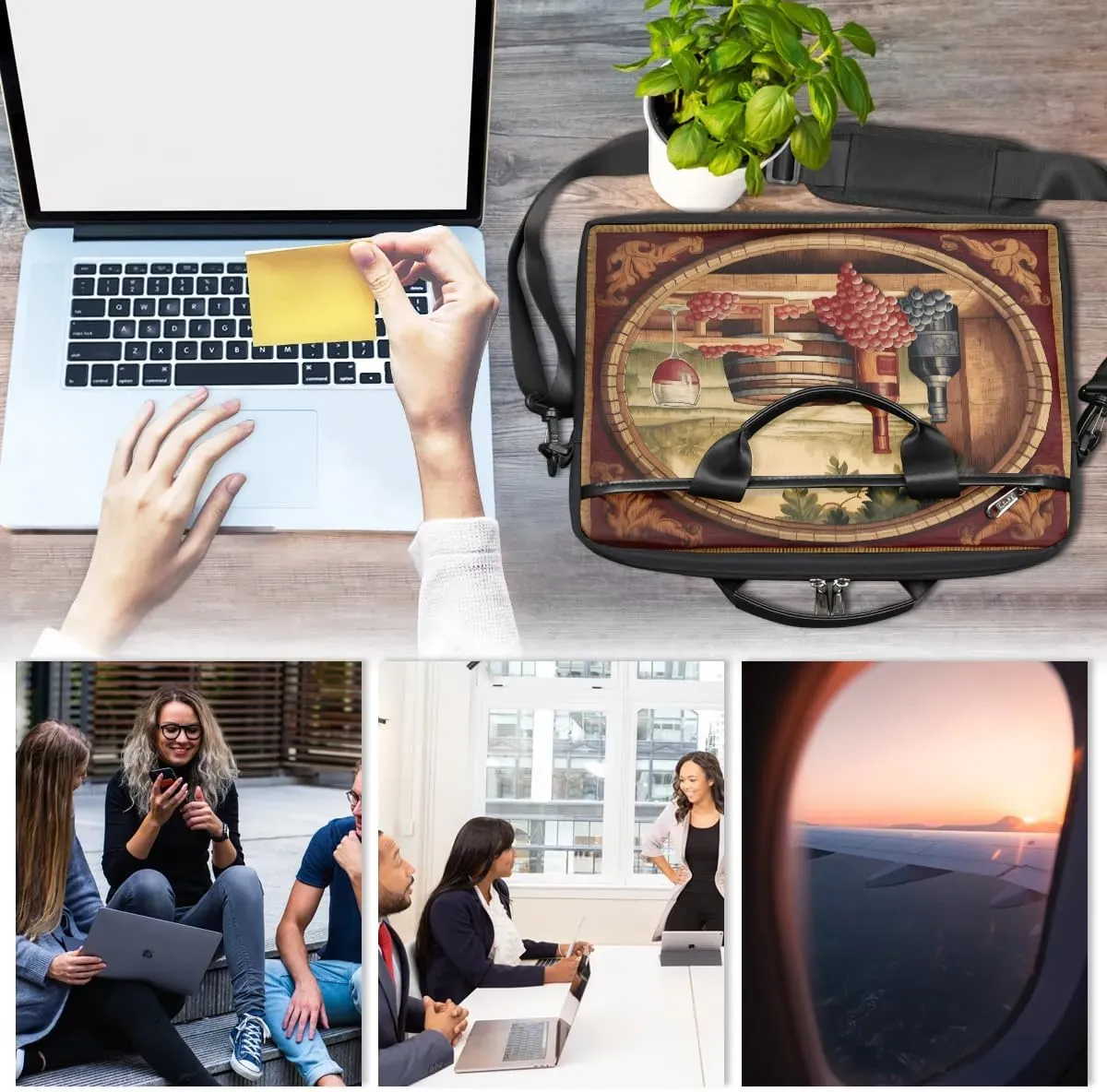 Laptop Shoulder Bag for 13-15 Inch Waterproof Laptop Sleeve Case Bag Slim Computer Carry Case Computer Cases for Laptops
