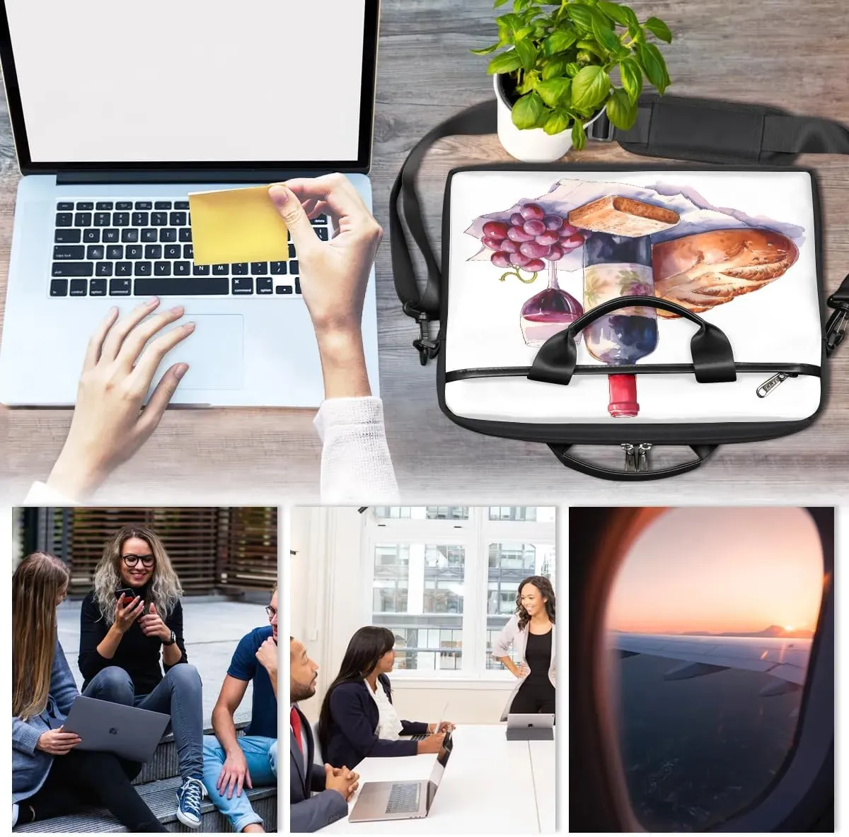 Laptop Shoulder Bag for 13-15 Inch Waterproof Laptop Sleeve Case Bag Slim Computer Carry Case Computer Cases for Laptops