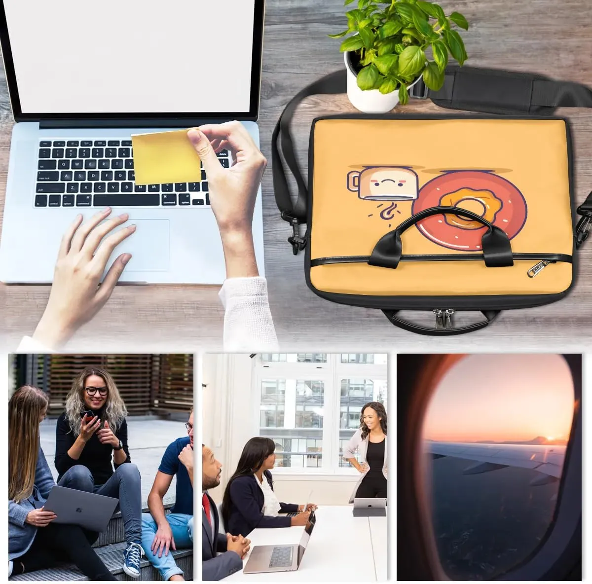 Laptop Shoulder Bag for 13-15 Inch Waterproof Laptop Sleeve Case Bag Slim Computer Carry Case Computer Cases for Laptops