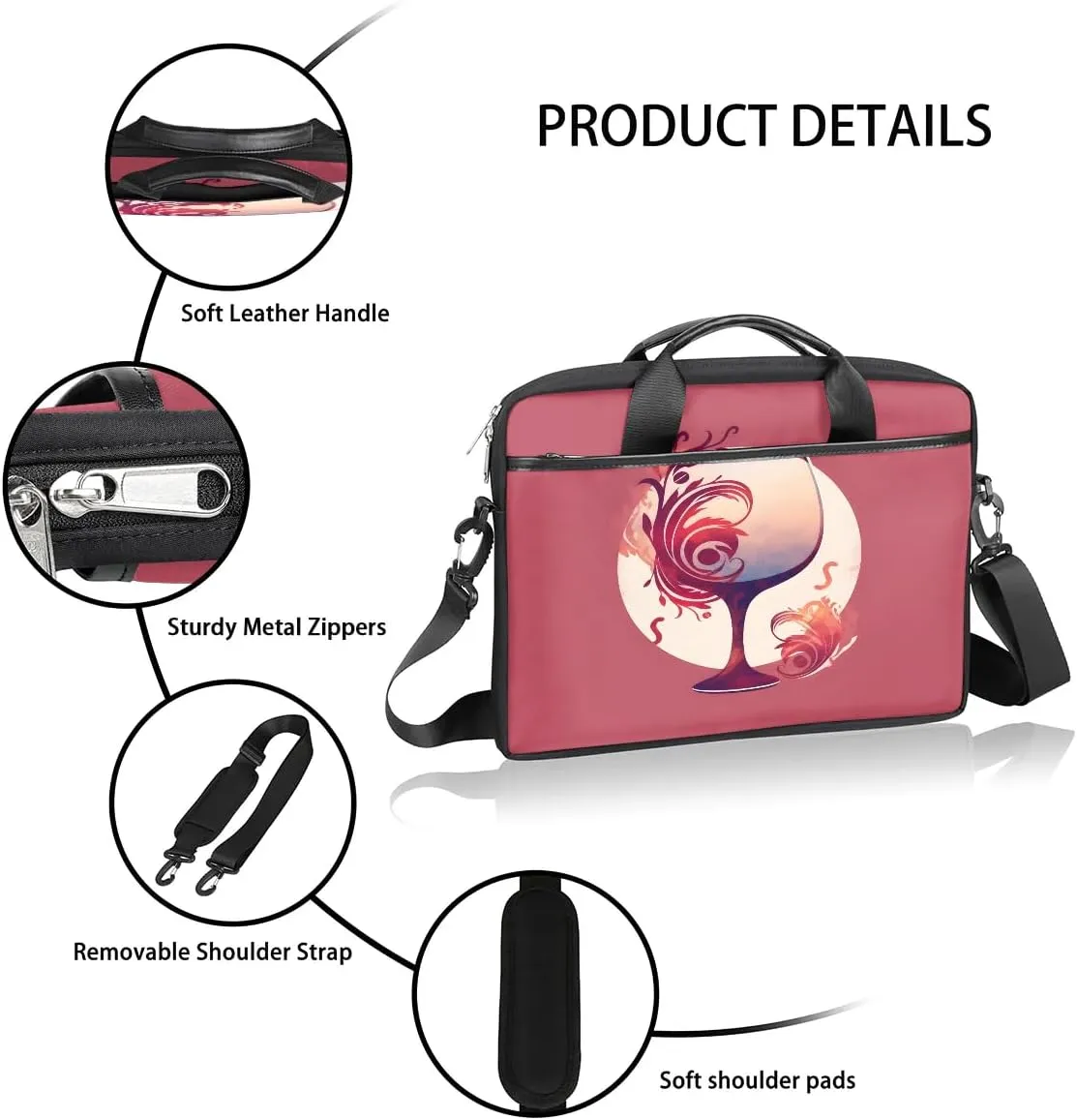 Laptop Shoulder Bag for 13-15 Inch Waterproof Laptop Sleeve Case Bag Slim Computer Carry Case Computer Cases for Laptops