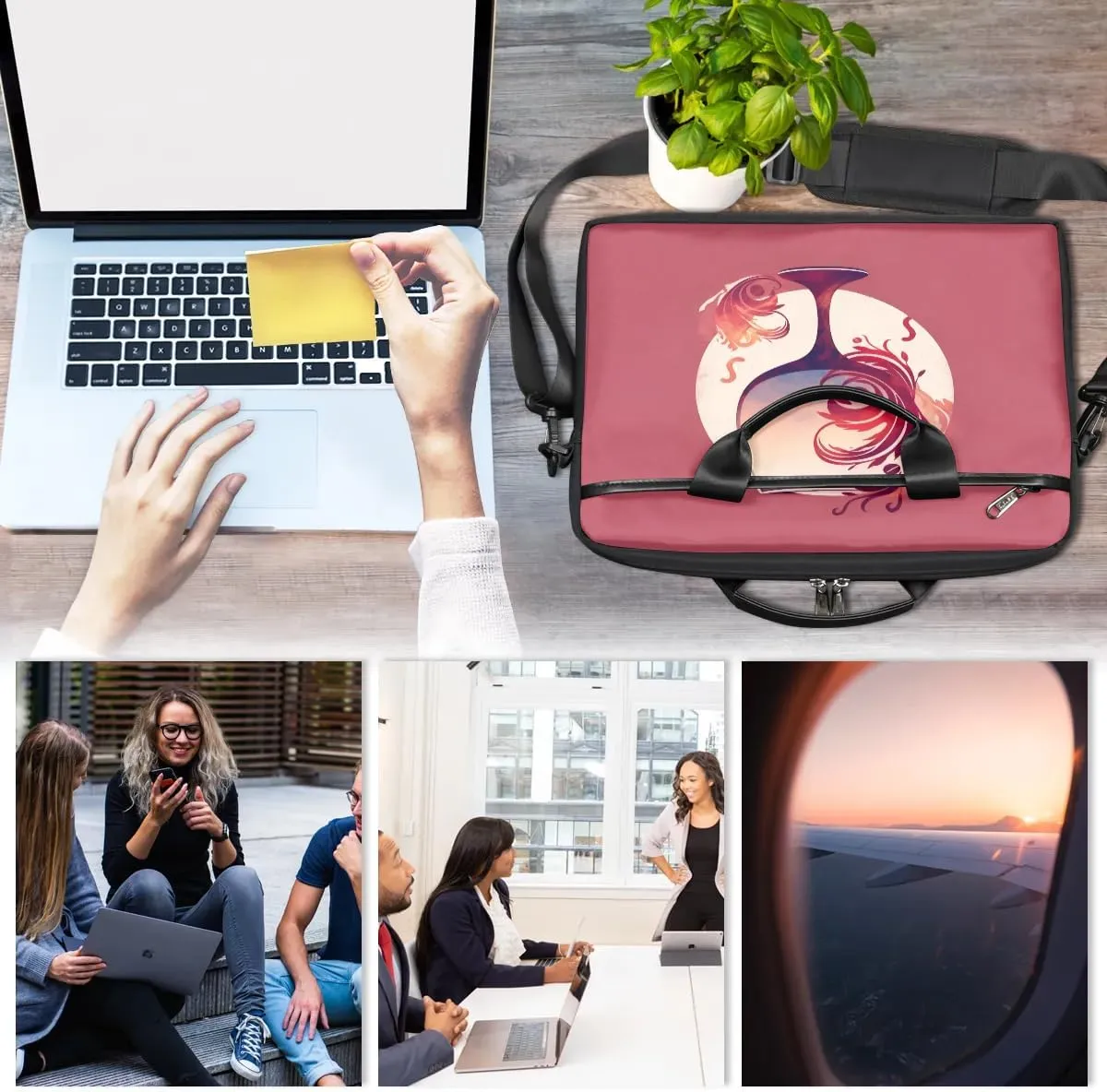 Laptop Shoulder Bag for 13-15 Inch Waterproof Laptop Sleeve Case Bag Slim Computer Carry Case Computer Cases for Laptops