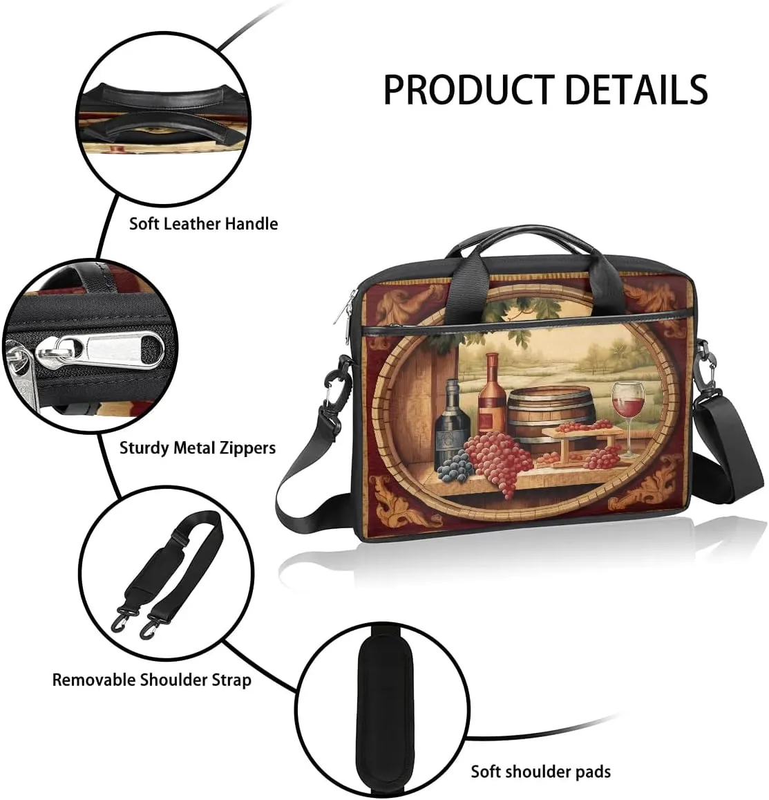Laptop Shoulder Bag for 13-15 Inch Waterproof Laptop Sleeve Case Bag Slim Computer Carry Case Computer Cases for Laptops
