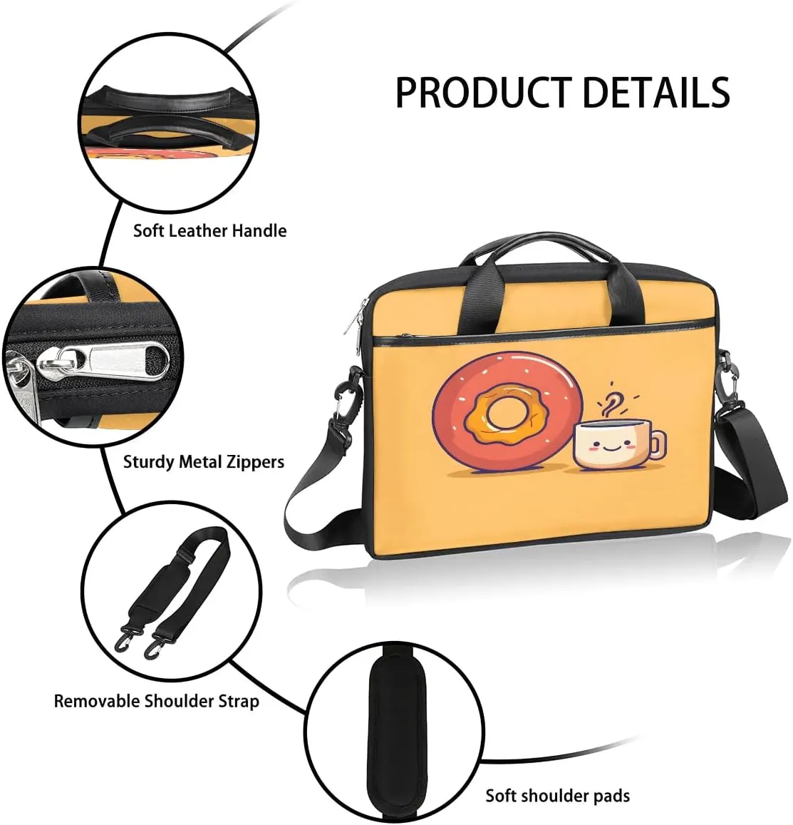 Laptop Shoulder Bag for 13-15 Inch Waterproof Laptop Sleeve Case Bag Slim Computer Carry Case Computer Cases for Laptops