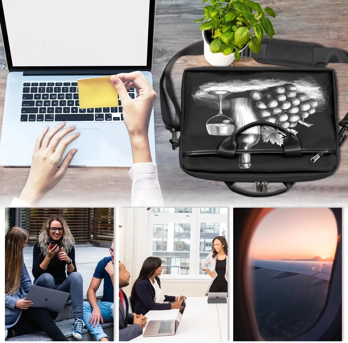 Laptop Shoulder Bag for 13-15 Inch Waterproof Laptop Sleeve Case Bag Slim Computer Carry Case Computer Cases for Laptops