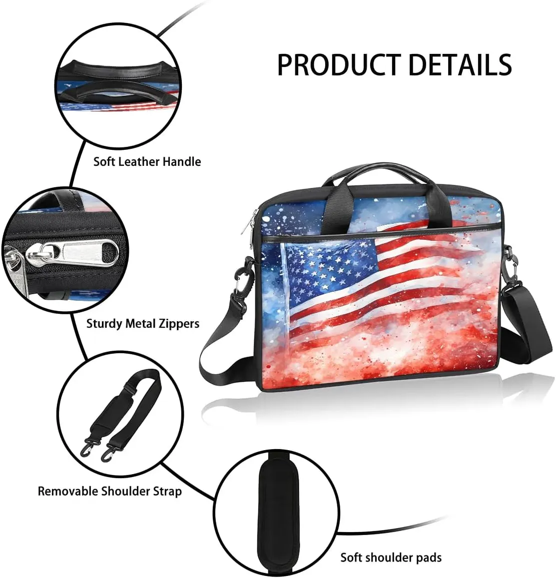 Laptop Shoulder Bag for 13-15 Inch Waterproof Laptop Sleeve Case Bag Slim Computer Carry Case Computer Cases for Laptops