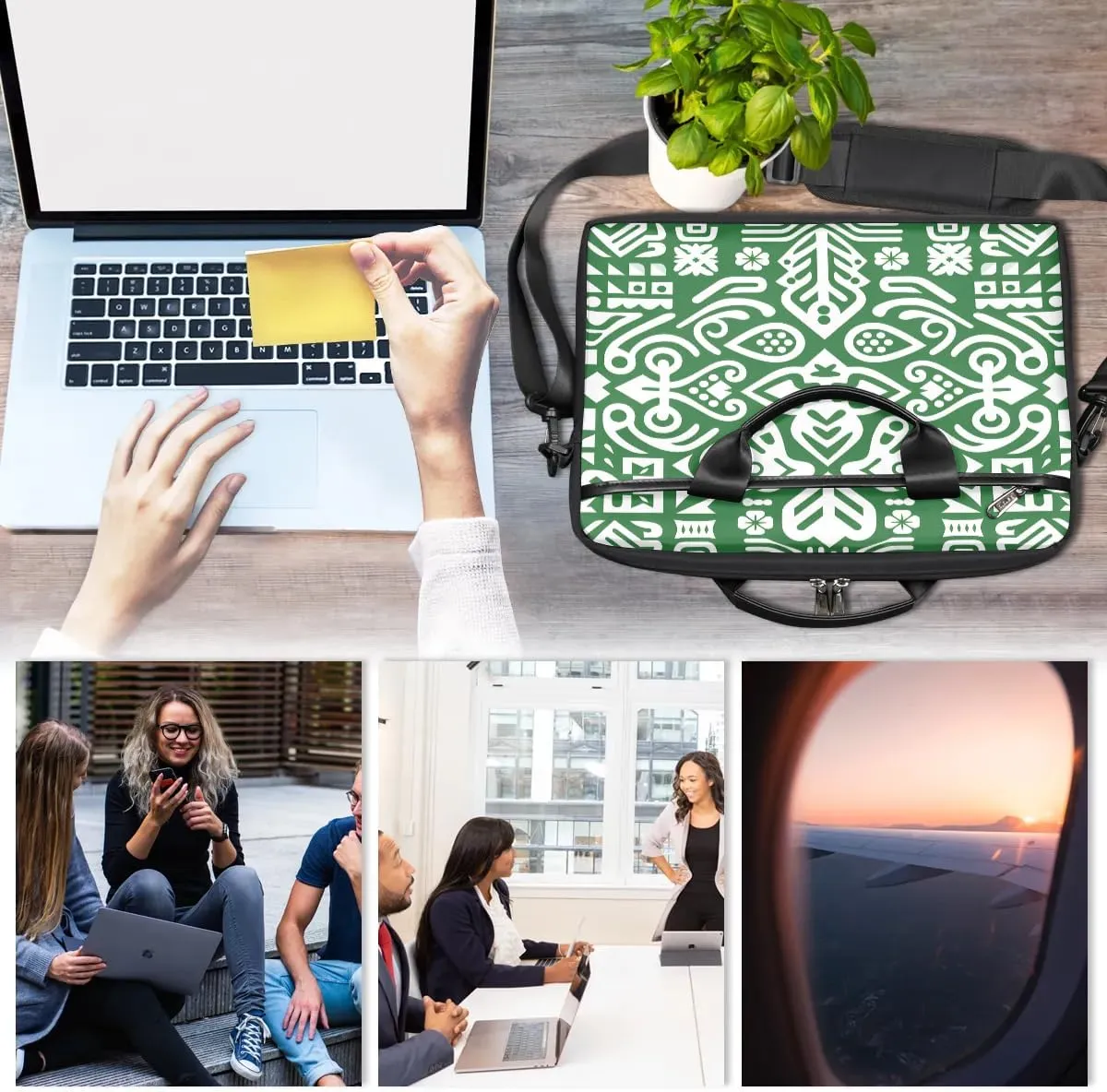 Laptop Shoulder Bag for 13-15 Inch Waterproof Laptop Sleeve Case Bag Slim Computer Carry Case Computer Cases for Laptops
