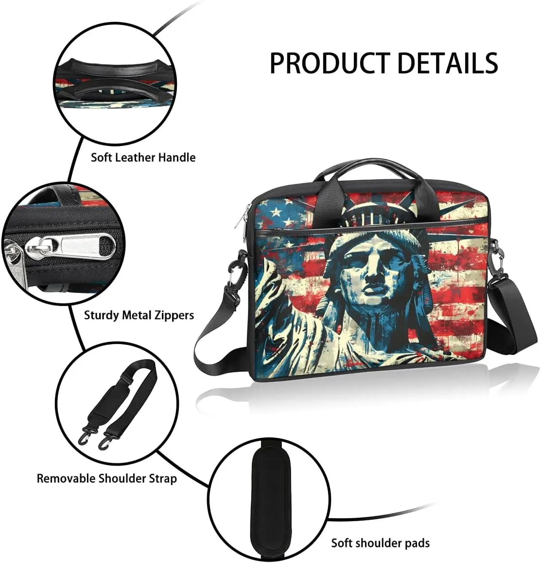 Laptop Shoulder Bag for 13-15 Inch Waterproof Laptop Sleeve Case Bag Slim Computer Carry Case Computer Cases for Laptops