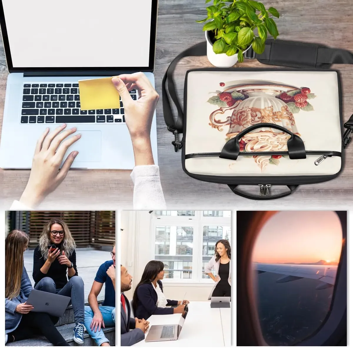 Laptop Shoulder Bag for 13-15 Inch Waterproof Laptop Sleeve Case Bag Slim Computer Carry Case Computer Cases for Laptops