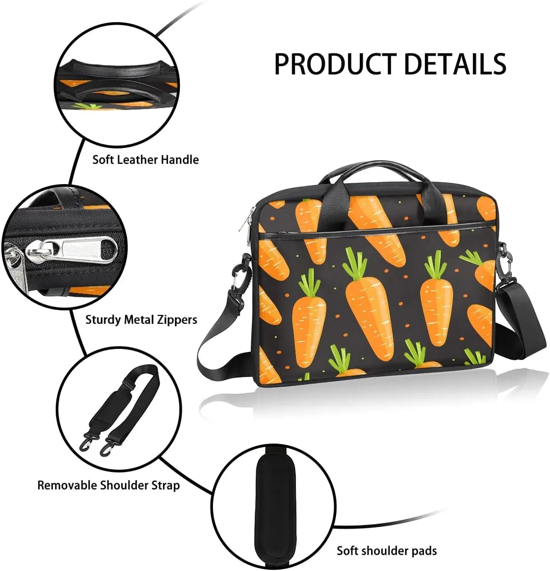 Laptop Shoulder Bag for 13-15 Inch Waterproof Laptop Sleeve Case Bag Slim Computer Carry Case Computer Cases for Laptops