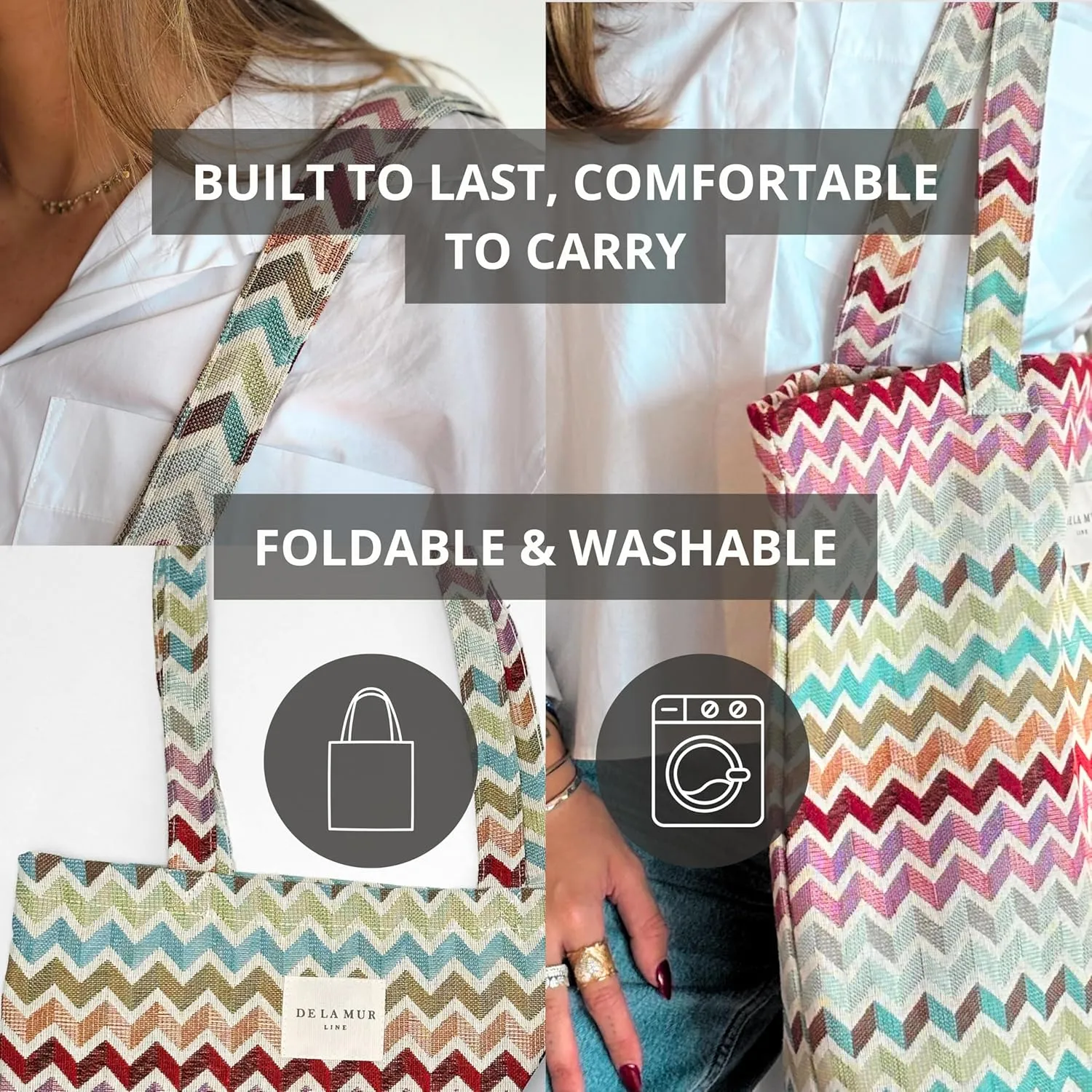 LARGE BOHO TOTE BAG for WOMEN – Animal Free Shoulder Bag – Boho Hippie Purse for Beach, Work & Daily Use