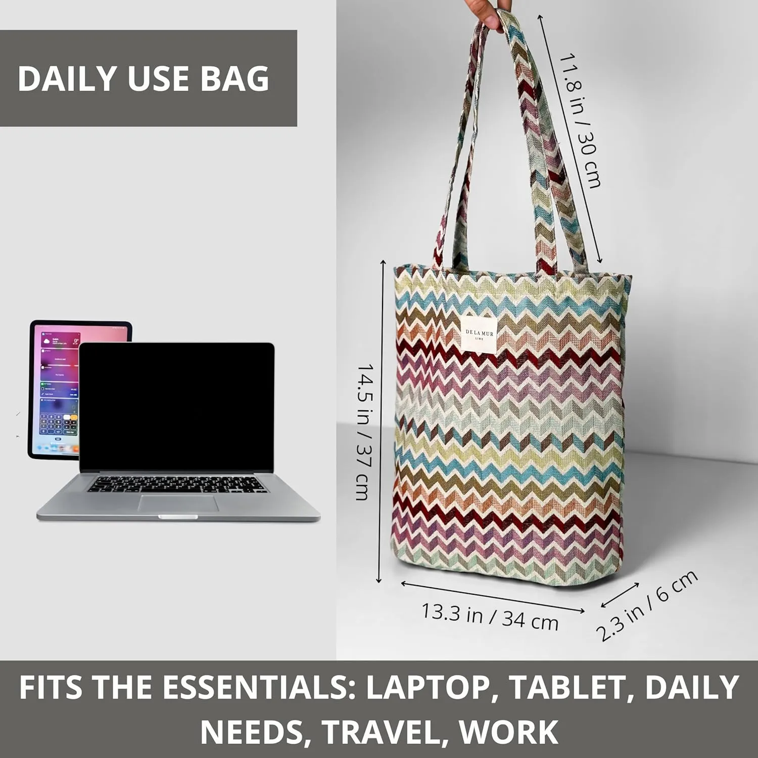 LARGE BOHO TOTE BAG for WOMEN – Animal Free Shoulder Bag – Boho Hippie Purse for Beach, Work & Daily Use