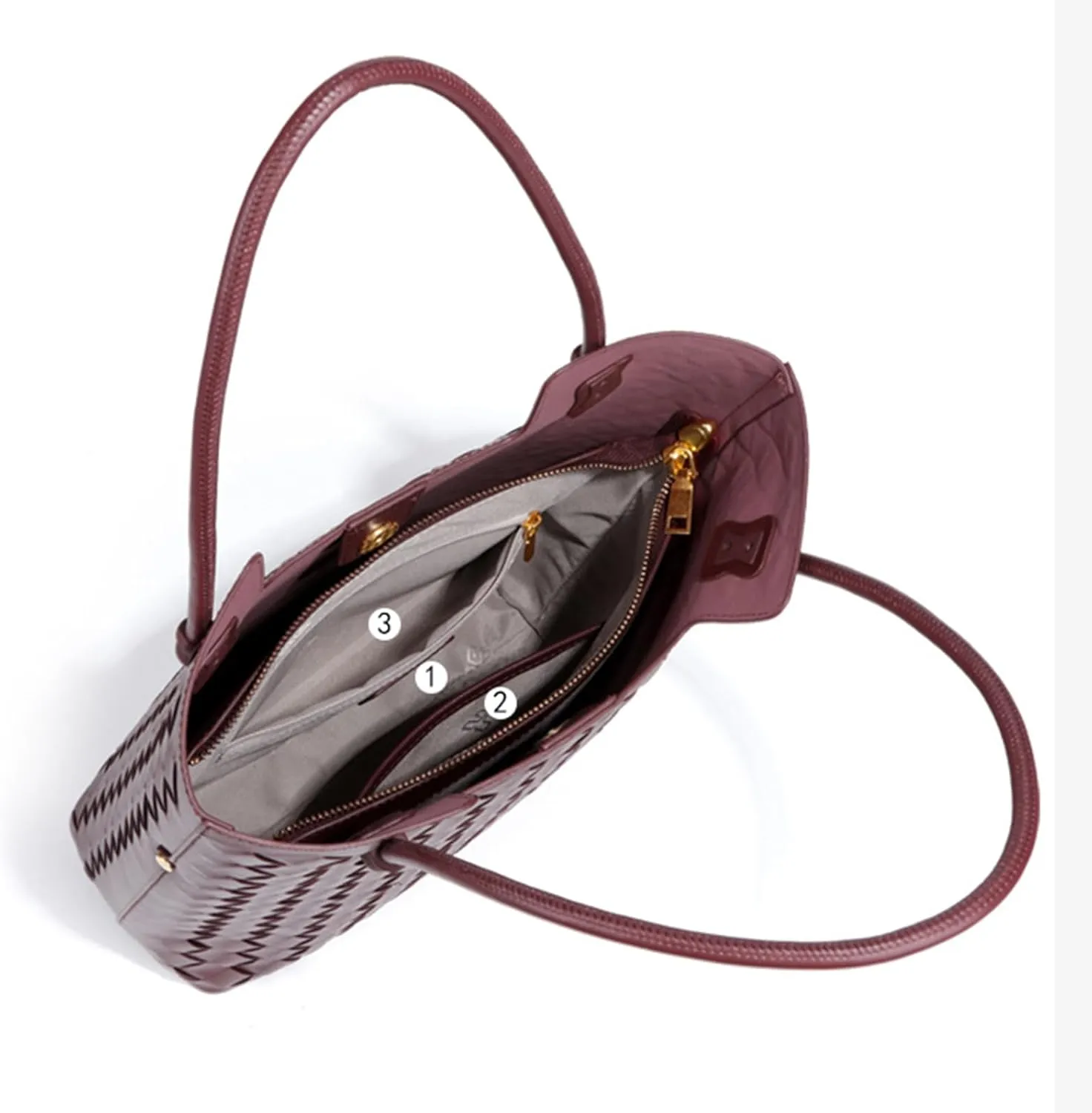 Large Capacity Shoulder Bag for Women Formal Vegan Leather Handbags Tote Bag Handmade Business Lightweight Travel Bags