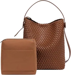 Large Capacity Shoulder Crossbody Bag for Women Formal Vegan Leather Handbags Tote Bag Handmade Lightweight Travel Bags