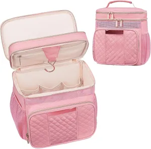 Large Toiletry Bag for Women Men, Waterproof Portable Shower Caddy for College Dorm,Bathroom Bag,Quick Dry Shower Bag Hanging Toiletry Bags For Traveling Gym Camping Travel (Pink)
