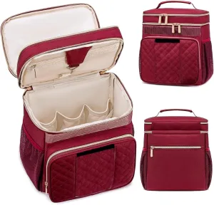 Large Toiletry Bag for Women Men, Waterproof Portable Shower Caddy for College Dorm,Bathroom Bag,Quick Dry Shower Bag Hanging Toiletry Bags For Traveling Gym Camping Travel (Wine Red)