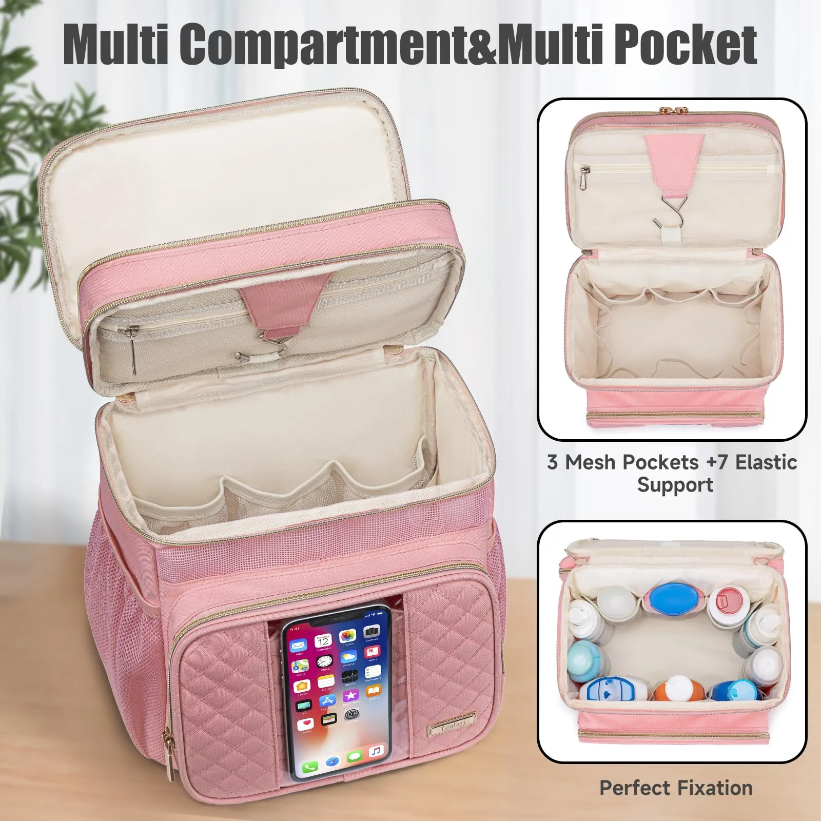 Large Toiletry Bag for Women Men,Bathroom Bag,Water Resistant Portable Shower Caddy for College Dorm,Hanging Toiletry Bags for Traveling,Gym Camping Cruise Ship Travel Essentials Shower Bag