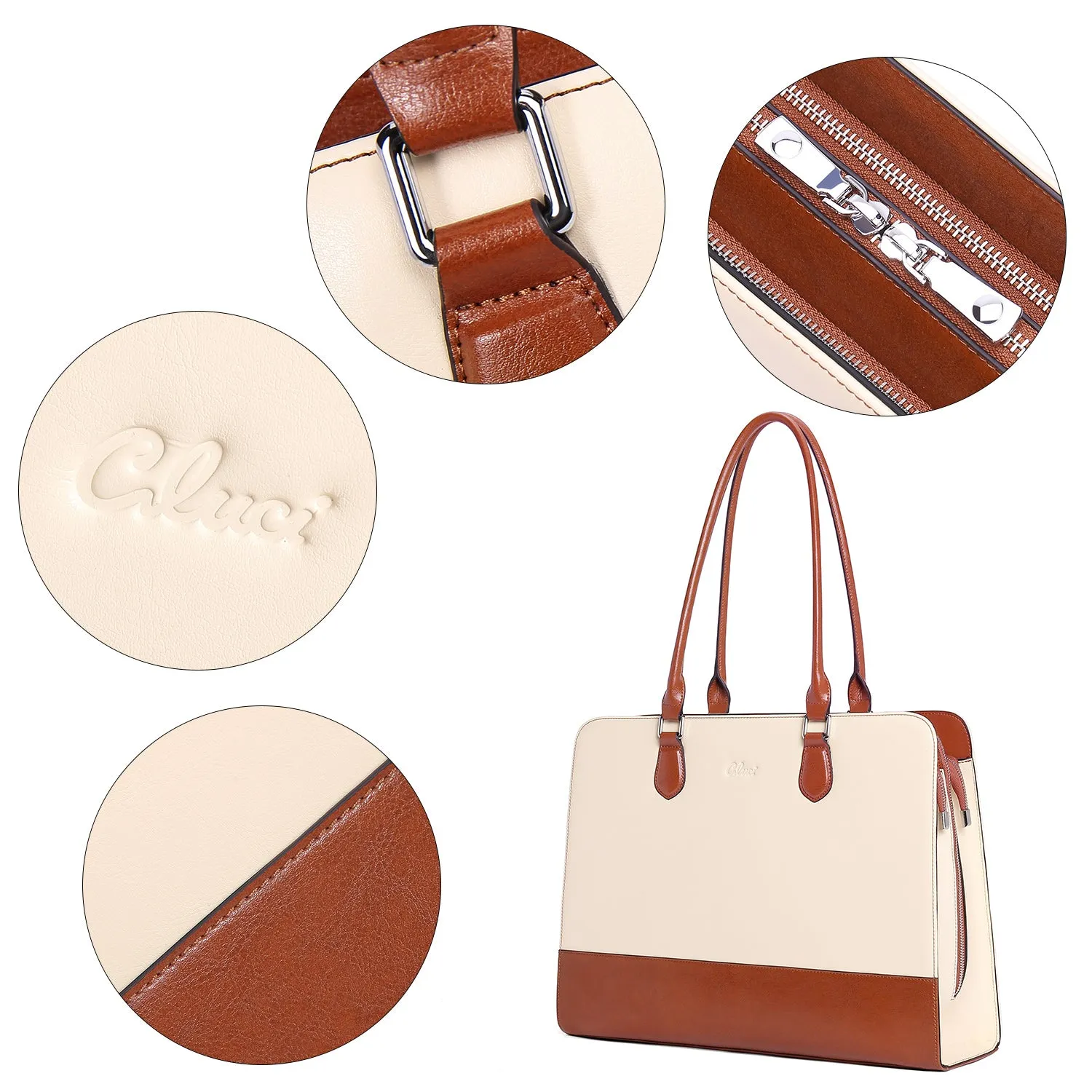 Lauren Designer Leather Briefcase For Women For Commuting
