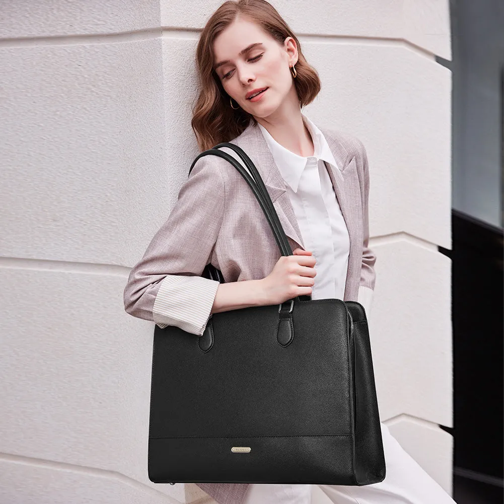 Lauren Designer Leather Briefcase For Women For Commuting