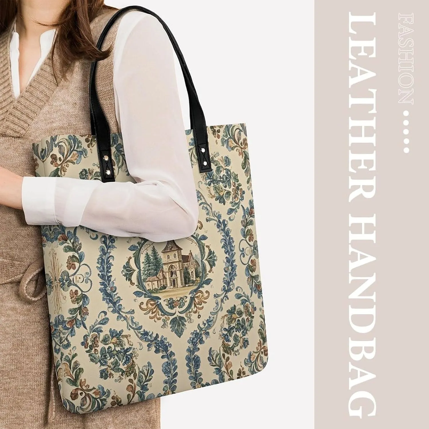 Leather Handbag for Women Tote Bag with Magnetic Buckle Bald Eagle Crossbody Bag Shoulder Bags