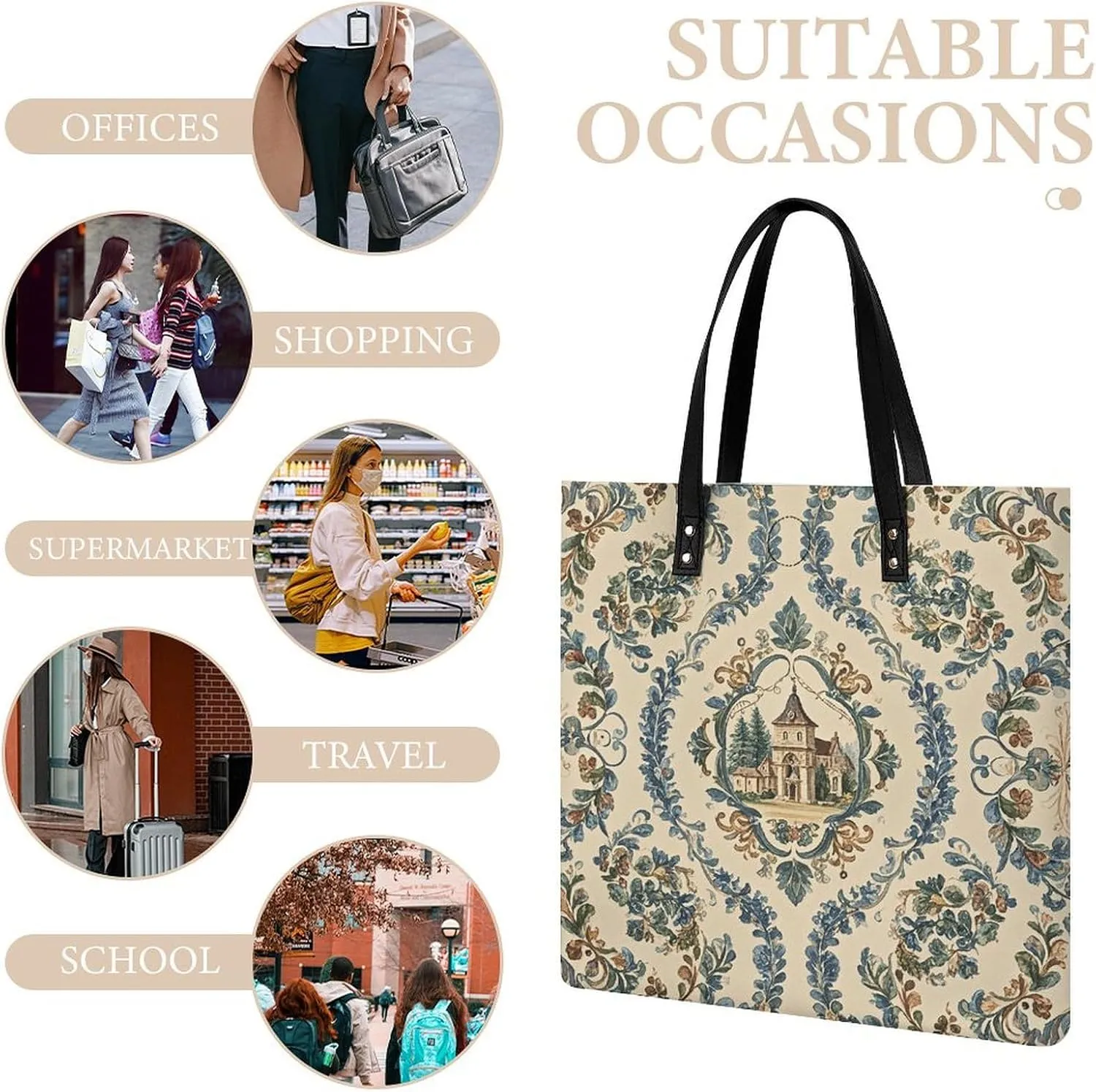 Leather Handbag for Women Tote Bag with Magnetic Buckle Bald Eagle Crossbody Bag Shoulder Bags